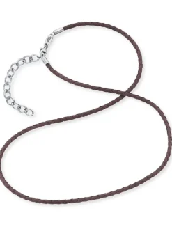 Save Brave Halsketten + Collier-Vegane Lederkette Herren Braun SBN-55-KABR