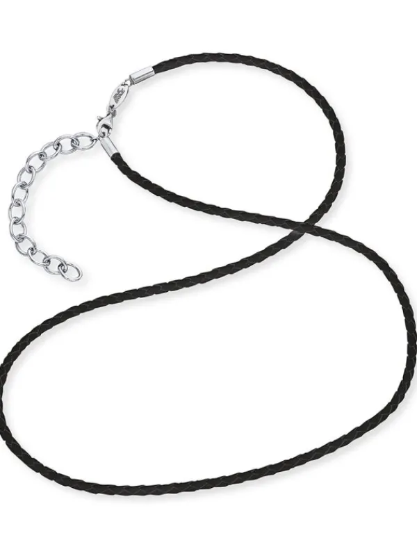 Save Brave Halsketten + Collier-Vegane Lederkette Herren Schwarz SBN-55-KABK