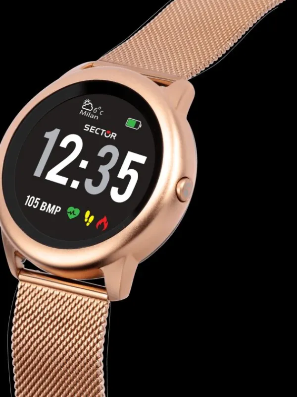 SECTOR Smartwatches | Herrenuhren-01 SMART 46 mm RG MESH BAND R3251545501