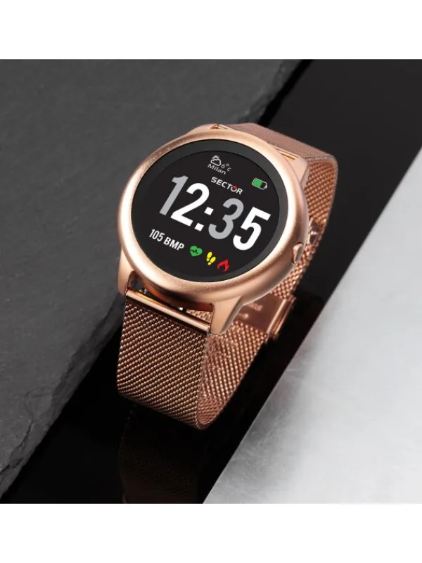 SECTOR Smartwatches | Herrenuhren-01 SMART 46 mm RG MESH BAND R3251545501