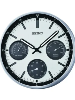 SEIKO Wecker + Co. | Wanduhren-Wanduhr Thermometer Hygrometer QXA823S
