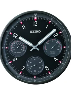 SEIKO Wecker + Co. | Wanduhren-Wanduhr Thermometer Hygrometer QXA823K