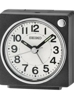 SEIKO Wecker + Co.-Wecker, mit Schlummerfunktion, Quarzuhrwerk, rechteckig, anthrazit QHE196K