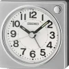 SEIKO Wecker + Co.-Wecker, mit Schlummerfunktion, Quarzuhrwerk, rechteckig, silber QHE196S