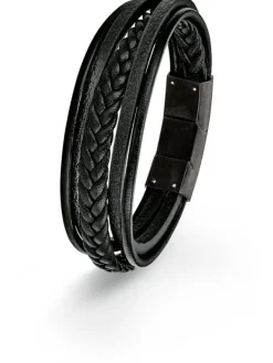 s.Oliver Armbänder-Herren Leder-Armband 9038244