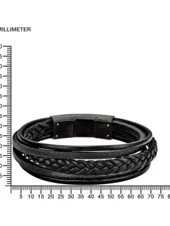 s.Oliver Armbänder-Herren Leder-Armband 9038244