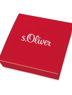 s.Oliver Armbänder-Herren Leder-Armband Anker, Edelstahl 2018683