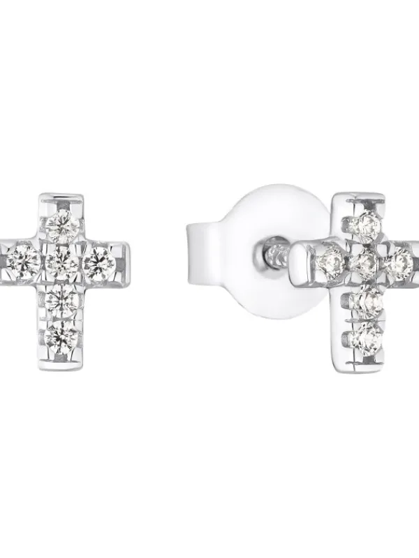 s.Oliver Ohrschmuck-Kinderohrstecker Silber 925, Kreuz 2034853