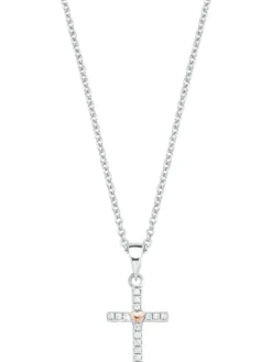 s.Oliver Kinderschmuck | Halsketten + Collier-Mädchen Kette mit Anhänger Kreuz 2018528