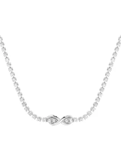 s.Oliver Halsketten + Collier-Silber 925,Halsschmuck,36cm,Infinity 2034963