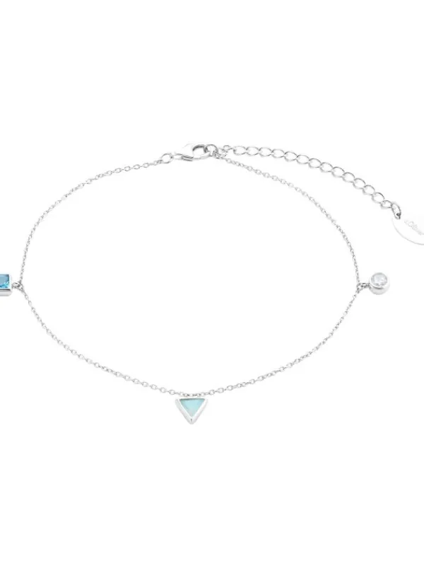 s.Oliver Fußkettchen-Silber 925,Sommerschmuck,Rundanker 2034572