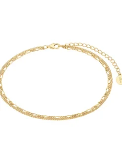 s.Oliver Fußkettchen-Silber 925,Sommerschmuck,Figaro 2032125