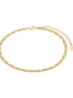 s.Oliver Fußkettchen-Silber 925,Sommerschmuck,Figaro 2032125