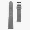 STERNGLAS Uhrenarmbänder | Zubehör-Capra 20 hellgrau, Schließe schwarz mattiert S03-CA01