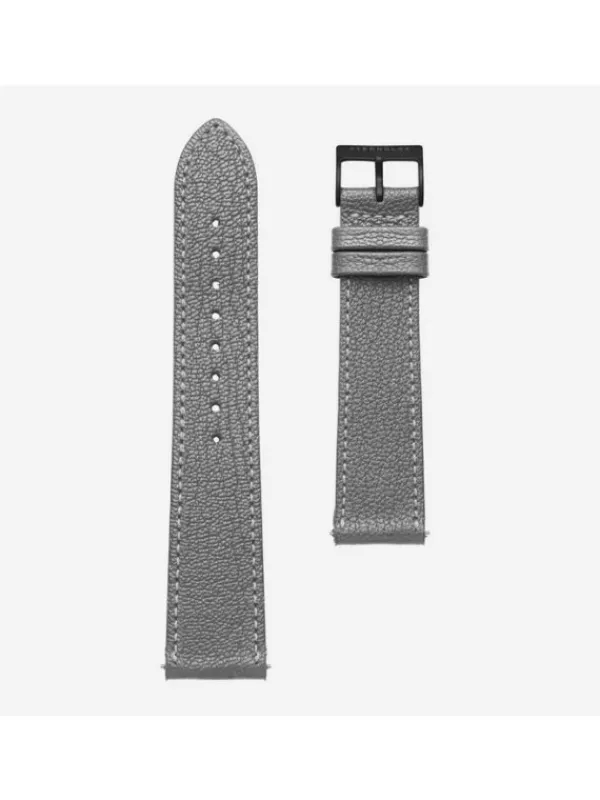 STERNGLAS Uhrenarmbänder | Zubehör-Capra 20 hellgrau, Schließe schwarz mattiert S03-CA01
