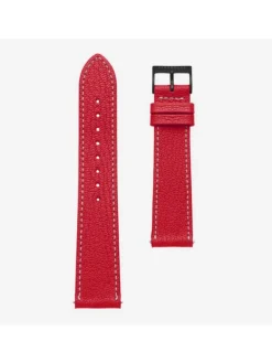 STERNGLAS Uhrenarmbänder | Zubehör-Capra 20 rot, Schließe schwarz mattiert S03-CA02