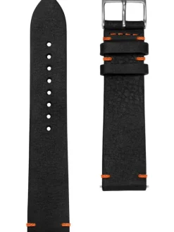 STERNGLAS Uhrenarmbänder | Zubehör-Editionsband nero-orange, silber (pol.) S03-EB05