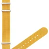 STERNGLAS Uhrenarmbänder | Zubehör-Field 20 mm signalgelb, silber poliert S03-FI01