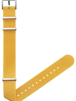 STERNGLAS Uhrenarmbänder | Zubehör-Field 20 mm signalgelb, silber poliert S03-FI01
