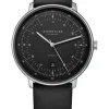STERNGLAS Herrenuhren-HAMBURG AUTOMATIK graphit Leder glatt S02-HH11-PR07