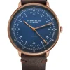 STERNGLAS Herrenuhren-HAMBURG AUTOMATIK blau bronze S02-HH27-VI17