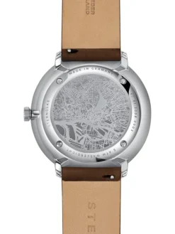STERNGLAS Herrenuhren-HAMBURG AUTOMATIK Leder Braun glatt S02-HH10-PR04
