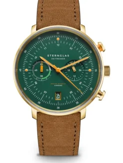 STERNGLAS Herrenuhren | Damenuhren-HAMBURG Chrono Edition Vintage Band Wildleder S01-HCV22-WL02