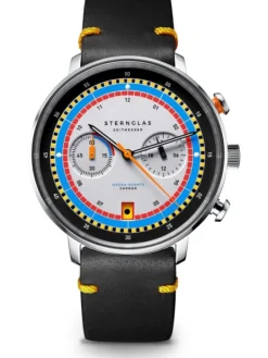 STERNGLAS Herrenuhren-HAMBURG Chrono REGATTA Band Vintage S01-HC36-VI22