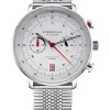 STERNGLAS Herrenuhren | Damenuhren-HAMBURG Chrono silber Metallarmband S01-HC10-ME08