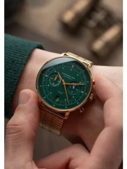STERNGLAS Herrenuhren | Damenuhren-HAMBURG Chrono Edition Vintage Band SuperSlim S01-HCV22-ME09