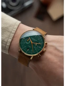 STERNGLAS Herrenuhren | Damenuhren-HAMBURG Chrono Edition Vintage Band Wildleder S01-HCV22-WL02