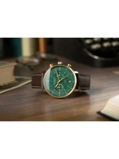 STERNGLAS Herrenuhren | Damenuhren-HAMBURG Chrono Edition Vintage Band Bridle dunkelbraun S01-HCV22-BR01
