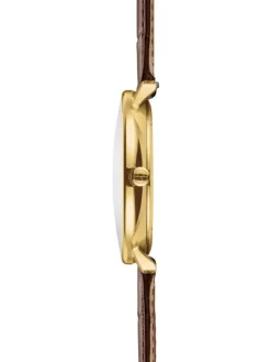 STERNGLAS Herrenuhren | Damenuhren-HAMBURG dunkelblau/gold Band dunkelbraun S01-HH07-HE01