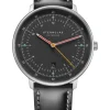 STERNGLAS Herrenuhren-HAMBURG neugraphit Band Bridle schwarz S01-HH39-BR02