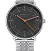 STERNGLAS Herrenuhren-HAMBURG neugraphit Band SuperSlim S01-HH39-ME08