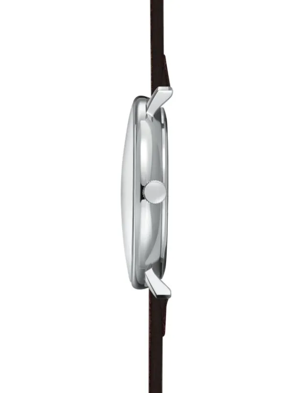 STERNGLAS Herrenuhren-HAMBURG weiß Leder braun S01-HH10-VI11