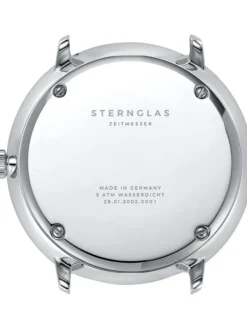 STERNGLAS Herrenuhren-HAMBURG weiß Leder braun S01-HH10-VI11