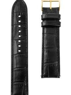 STERNGLAS Uhrenarmbänder-Heritage 20 schwarz goldf. (poliert) S03-HE03