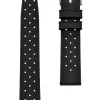 STERNGLAS Uhrenarmbänder-Kautschuk 20mm schwarz Schließe silber matt S03-KA04