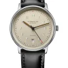 STERNGLAS Herrenuhren | Damenuhren-LUMATIK beige silber Band Bridle schwarz S02-LM26-BR02
