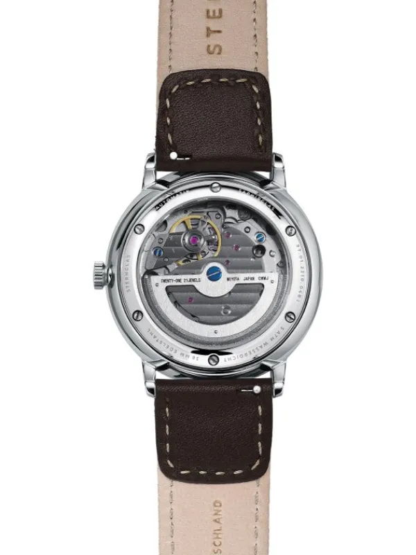 STERNGLAS Herrenuhren | Damenuhren-LUMATIK beige silber Band Nylon S02-LM26-NY06