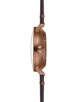 STERNGLAS Damenuhren | Herrenuhren-LUMATIK Edition Bronze grün Band Vintage mokka S02-LMR19-VI17