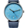 STERNGLAS Herrenuhren | Damenuhren-LUMATIK hellblau silber Band Nylon S02-LM17-NY05