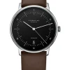 STERNGLAS Herrenuhren | Damenuhren-NAOS Automatik schwarz Leder braun S02-NA03-PR04