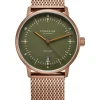 STERNGLAS Herrenuhren | Damenuhren-NAOS Automatik dunkelgrün bronze Band Milanaise S02-NA35-MI11