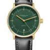 STERNGLAS Herrenuhren | Damenuhren-NAOS Automatik dunkelgrün gold Band Bridle schwarz S02-NA22-BR04