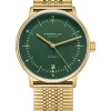 STERNGLAS Herrenuhren | Damenuhren-NAOS Automatik dunkelgrün gold SuperSlim S02-NA22-ME09