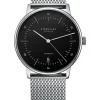 STERNGLAS Herrenuhren | Damenuhren-NAOS Automatik Milanaise schwarz S02-NA03-MI04