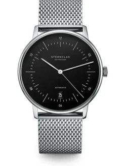STERNGLAS Herrenuhren | Damenuhren-NAOS Automatik Milanaise schwarz S02-NA03-MI04