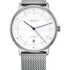 STERNGLAS Herrenuhren | Damenuhren-NAOS Automatik Milanaise weiß S02-NA01-MI04
